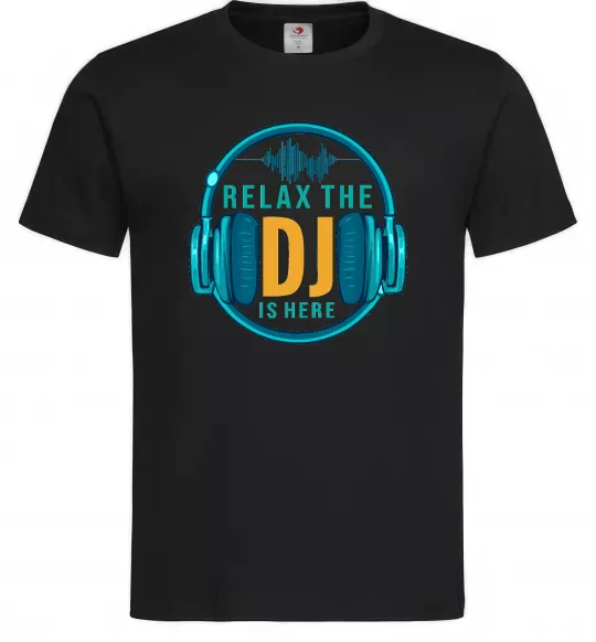 Мужская футболка Relax the DJ is here Черный фото