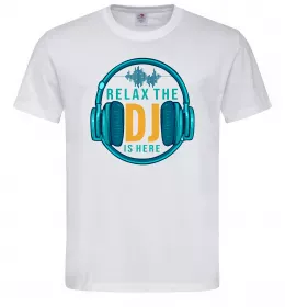 Мужская футболка Relax the DJ is here Белый фото