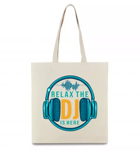 Эко-сумка Relax the DJ is here Бежевый фото