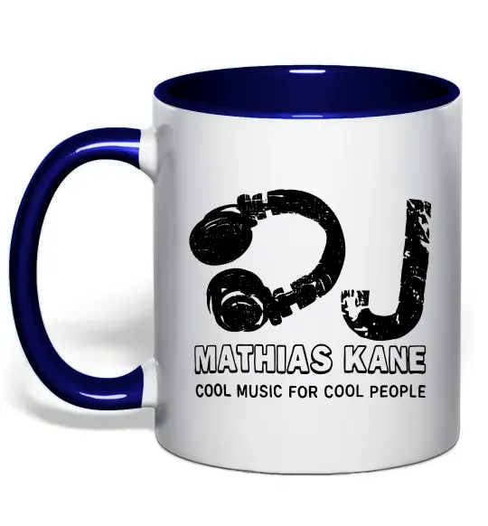 Чашка с цветной ручкой Mathias Kane Глубокий темно-синий фото