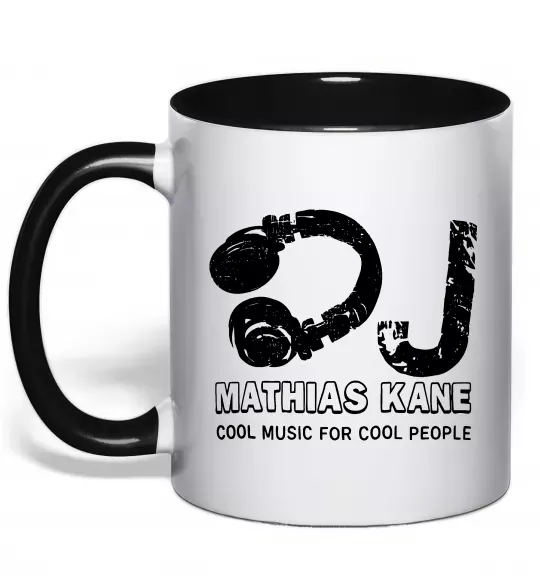 Чашка с цветной ручкой Mathias Kane Черный фото