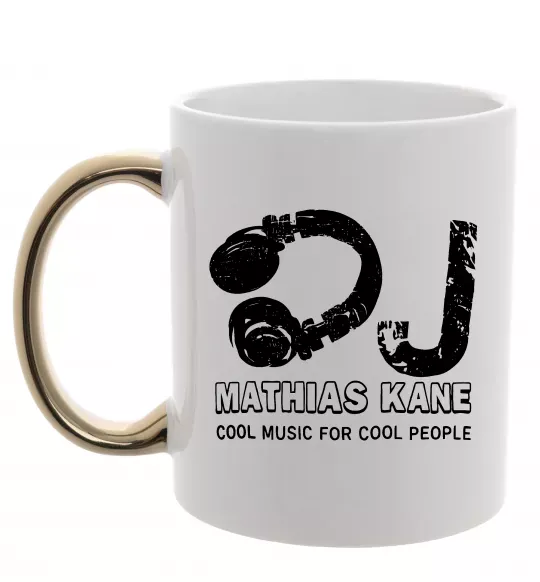 Чашка с цветной ручкой Mathias Kane Золото фото