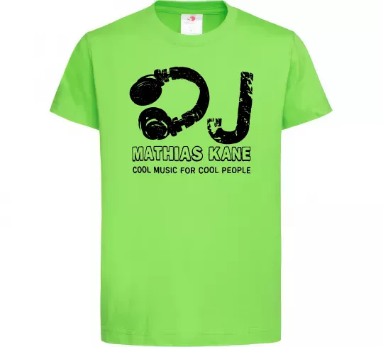 Дитяча футболка Mathias Kane Лаймовий фото