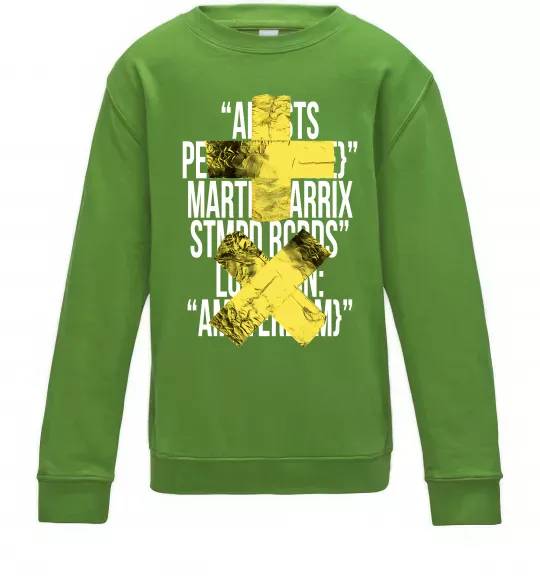 Детский Свитшот Martin Garrix Amsterdam Лаймовый фото
