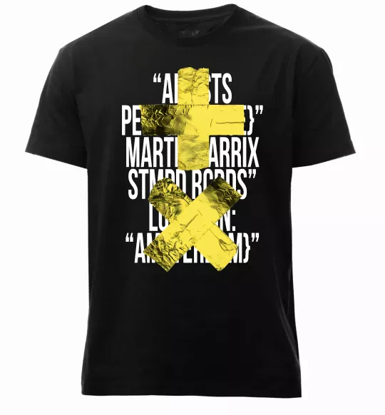 Мужская премиум футболка Martin Garrix Amsterdam Черный фото