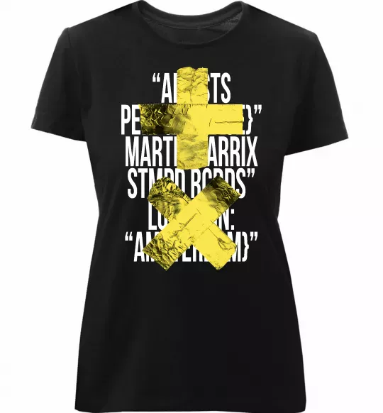 Женская премиум футболка Martin Garrix Amsterdam Черный фото