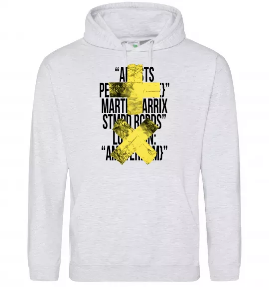 Женская толстовка (худи) Martin Garrix Amsterdam Серый меланж фото