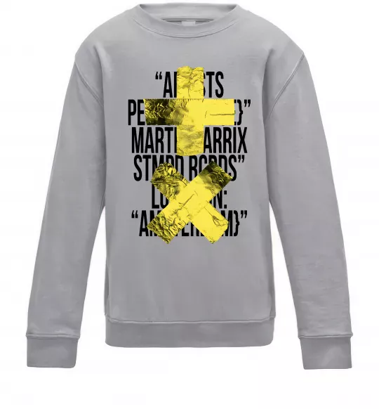 Детский Свитшот Martin Garrix Amsterdam Серый меланж фото