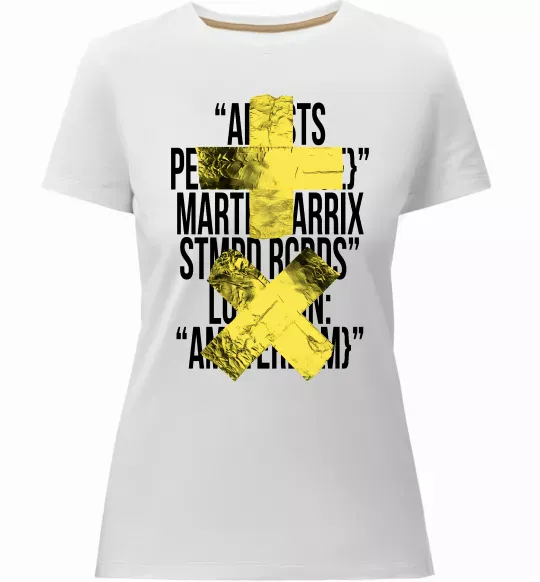 Женская премиум футболка Martin Garrix Amsterdam Белый фото