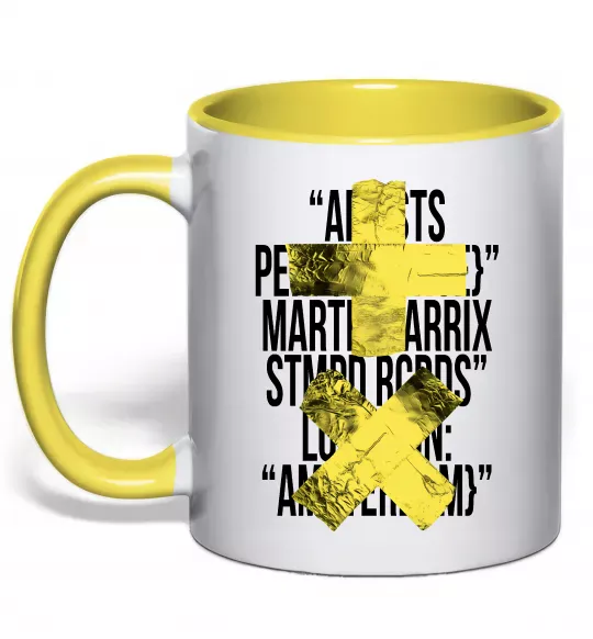 Чашка с цветной ручкой Martin Garrix Amsterdam Солнечно желтый фото