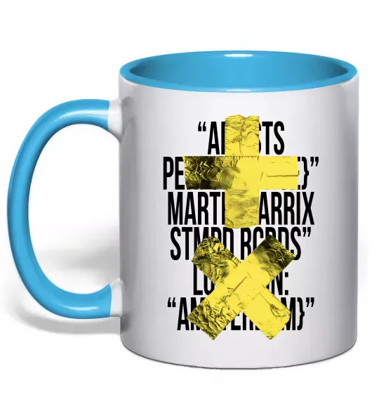 Чашка с цветной ручкой Martin Garrix Amsterdam Голубой фото