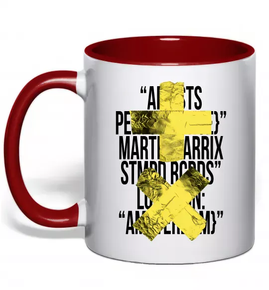 Чашка с цветной ручкой Martin Garrix Amsterdam Красный фото