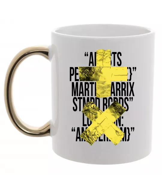 Чашка с цветной ручкой Martin Garrix Amsterdam Золото фото