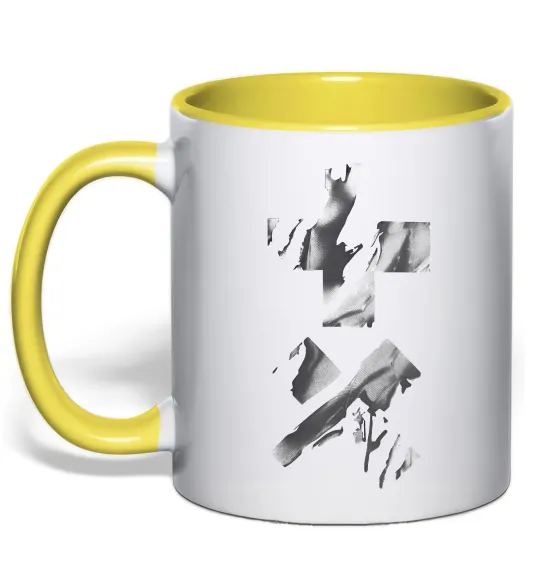 Чашка з кольоровою ручкою Garrix Martin logo Лимонний фото