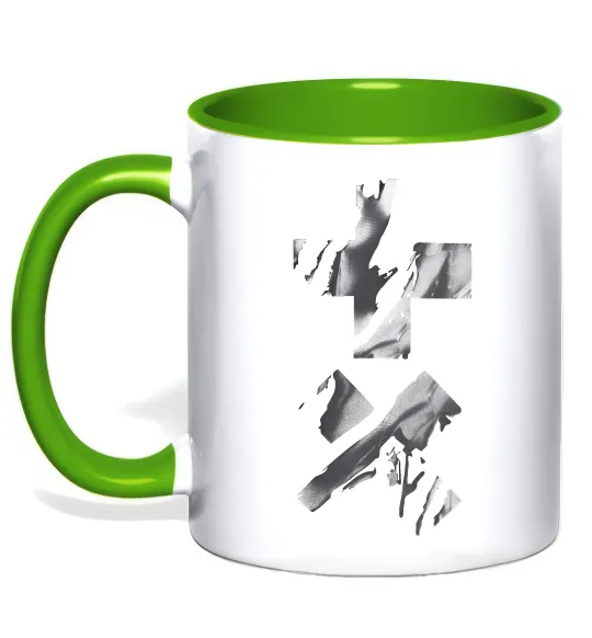 Чашка з кольоровою ручкою Garrix Martin logo Лаймовий фото