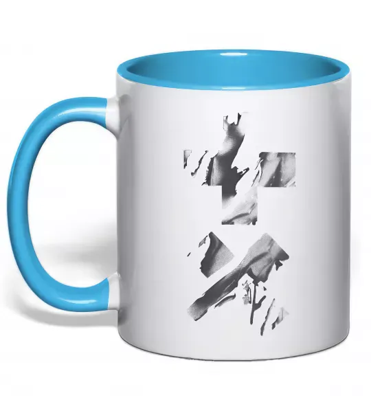 Чашка с цветной ручкой Garrix Martin logo Голубой фото