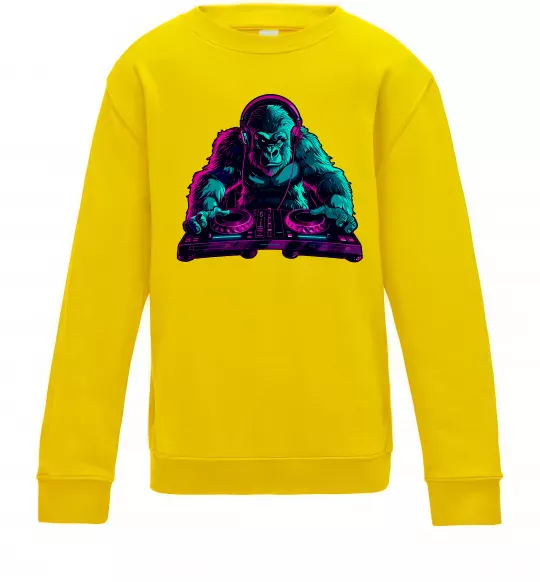 Дитячий світшот DJ Gorilla Сонячно жовтий фото