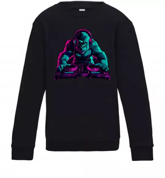 Дитячий світшот DJ Gorilla Чорний фото