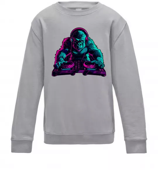 Дитячий світшот DJ Gorilla Сірий меланж фото