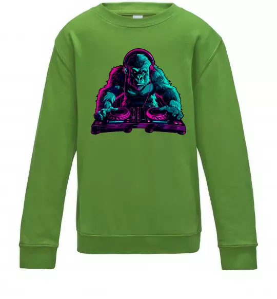 Дитячий світшот DJ Gorilla Лаймовий фото