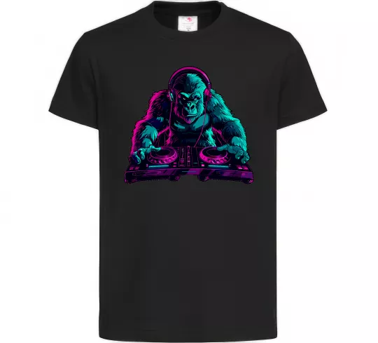 Детская футболка DJ Gorilla Черный фото
