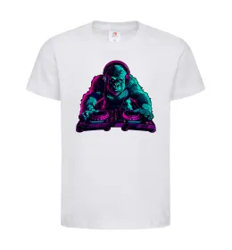 Дитяча футболка DJ Gorilla Білий фото