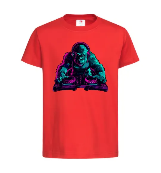 Детская футболка DJ Gorilla Красный фото