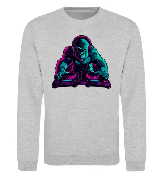 Свитшот DJ Gorilla Серый меланж фото