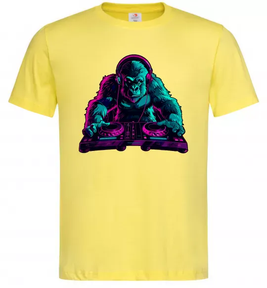 Мужская футболка DJ Gorilla Лимонный фото