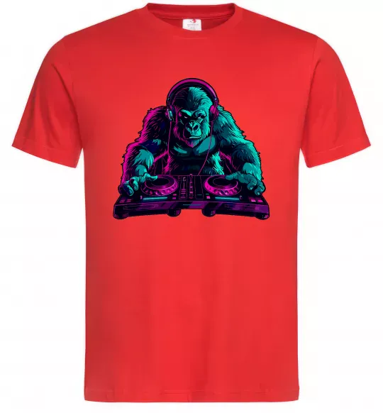 Мужская футболка DJ Gorilla Красный фото