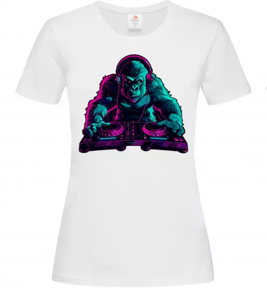 Женская футболка DJ Gorilla Белый фото