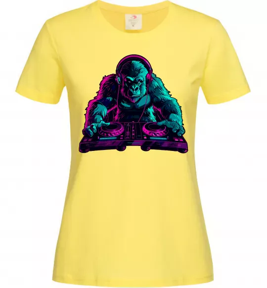 Женская футболка DJ Gorilla Лимонный фото