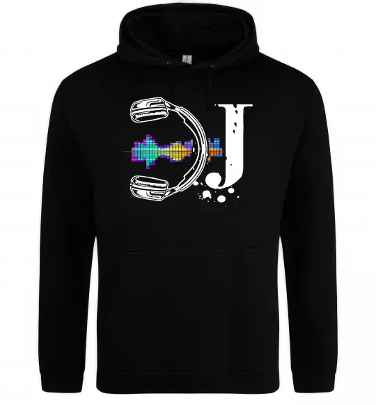 Женская толстовка (худи) DJ навушники Черный фото