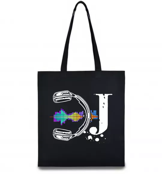 Эко-сумка DJ навушники Черный фото