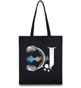Эко-сумка DJ навушники Черный фото