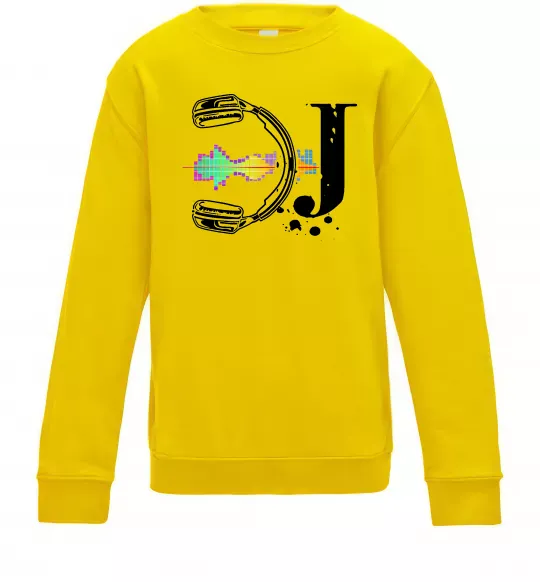 Детский Свитшот DJ навушники Солнечно желтый фото