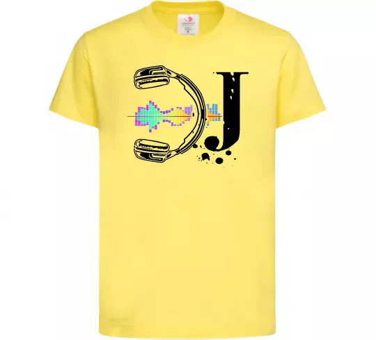 Детская футболка DJ навушники Лимонный фото