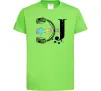 Детская футболка DJ навушники Лаймовый фото