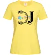 Женская футболка DJ навушники Лимонный фото