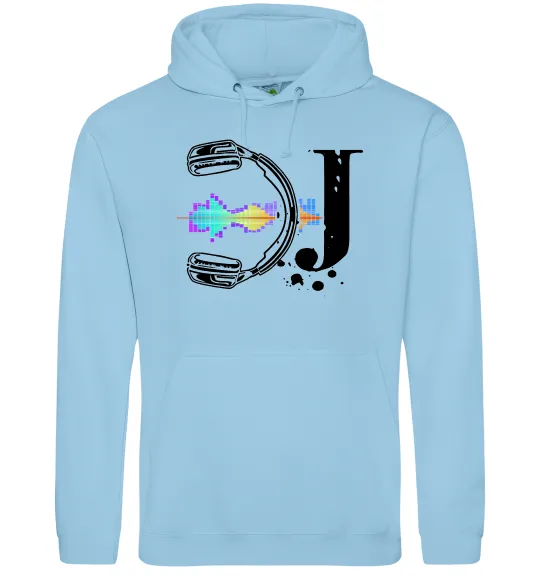 Жіноча толстовка (худі) DJ навушники Блакитний фото