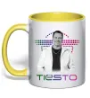 Чашка з кольоровою ручкою DJ Tiesto Сонячно жовтий фото