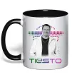 Чашка з кольоровою ручкою DJ Tiesto Чорний фото