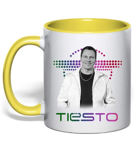 Чашка с цветной ручкой DJ Tiesto Лимонный фото
