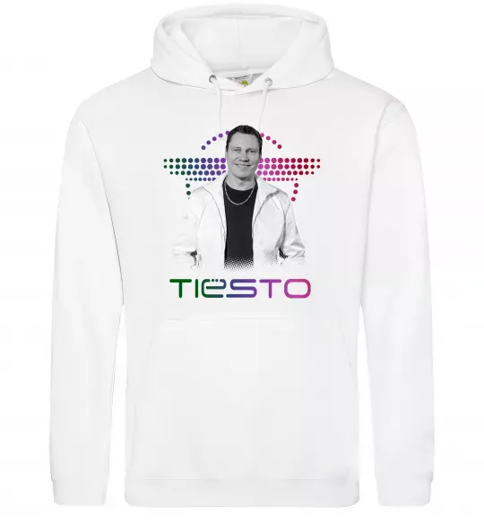 Женская толстовка (худи) DJ Tiesto Белый фото