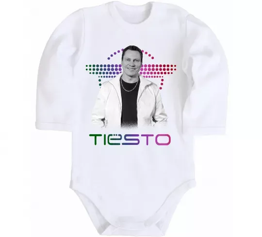 Дитячий бодік DJ Tiesto Білий фото