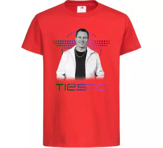 Детская футболка DJ Tiesto Красный фото