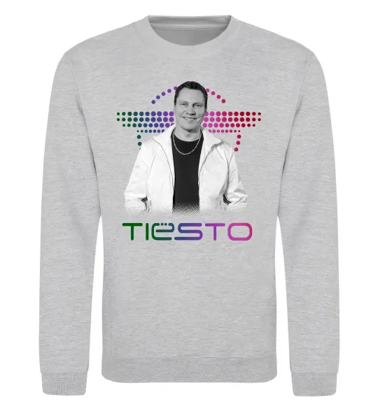 Свитшот DJ Tiesto Серый меланж фото