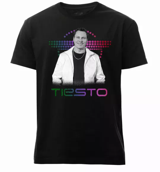 Мужская премиум футболка DJ Tiesto Черный фото
