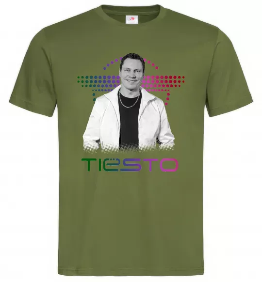 Мужская футболка DJ Tiesto Оливковый фото