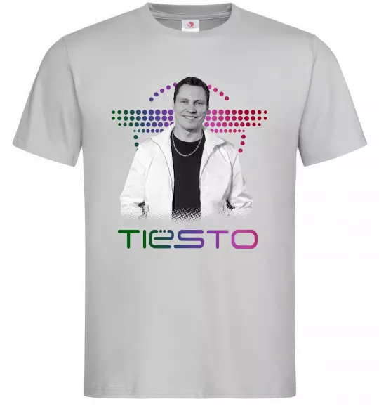 Мужская футболка DJ Tiesto Серый фото